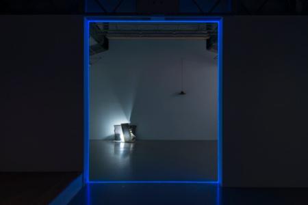 "Falling rope", installation view in SCAI THE BATHHOUSE, 2013Dimensions variable, LED, LED controllers, LCD monitor, speakers, media player, cablesphoto by Nobutada OMOTE | SANDWICH
