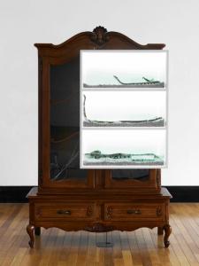 Mrs. Yuki"life-life-cabinet," 2013, ball python, mixed media, 195 x 130 x 55 cmPhoto: Tadasu Yamamoto