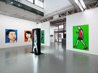 Julian Opie "Street Portraits" 2014, SCAI THE BATHHOUSE photo by : Nobutada Omote