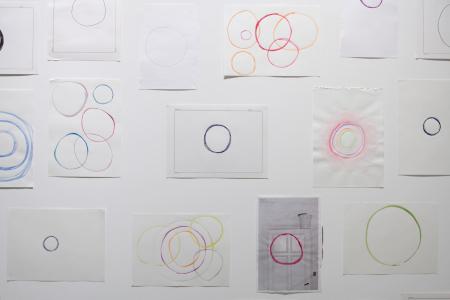 Jeppe Hein, "Enso 1 - 35",(detail), 2009, 35 drawings on paper, dimensions variable photo by Nobutada Omote