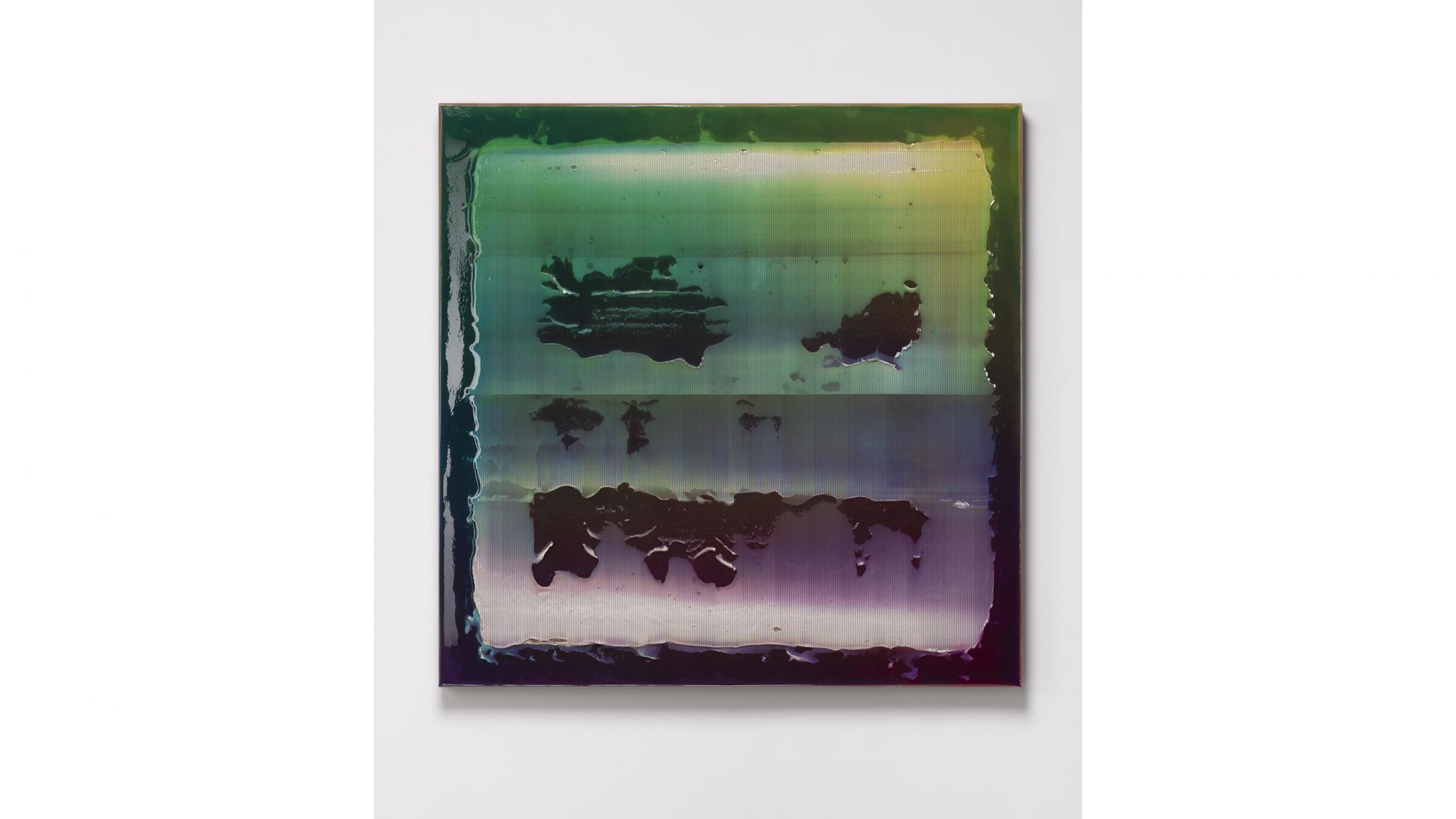 大庭大介《UNTITLED》2019、150×150×6cm、アクリル、麻布、パネル