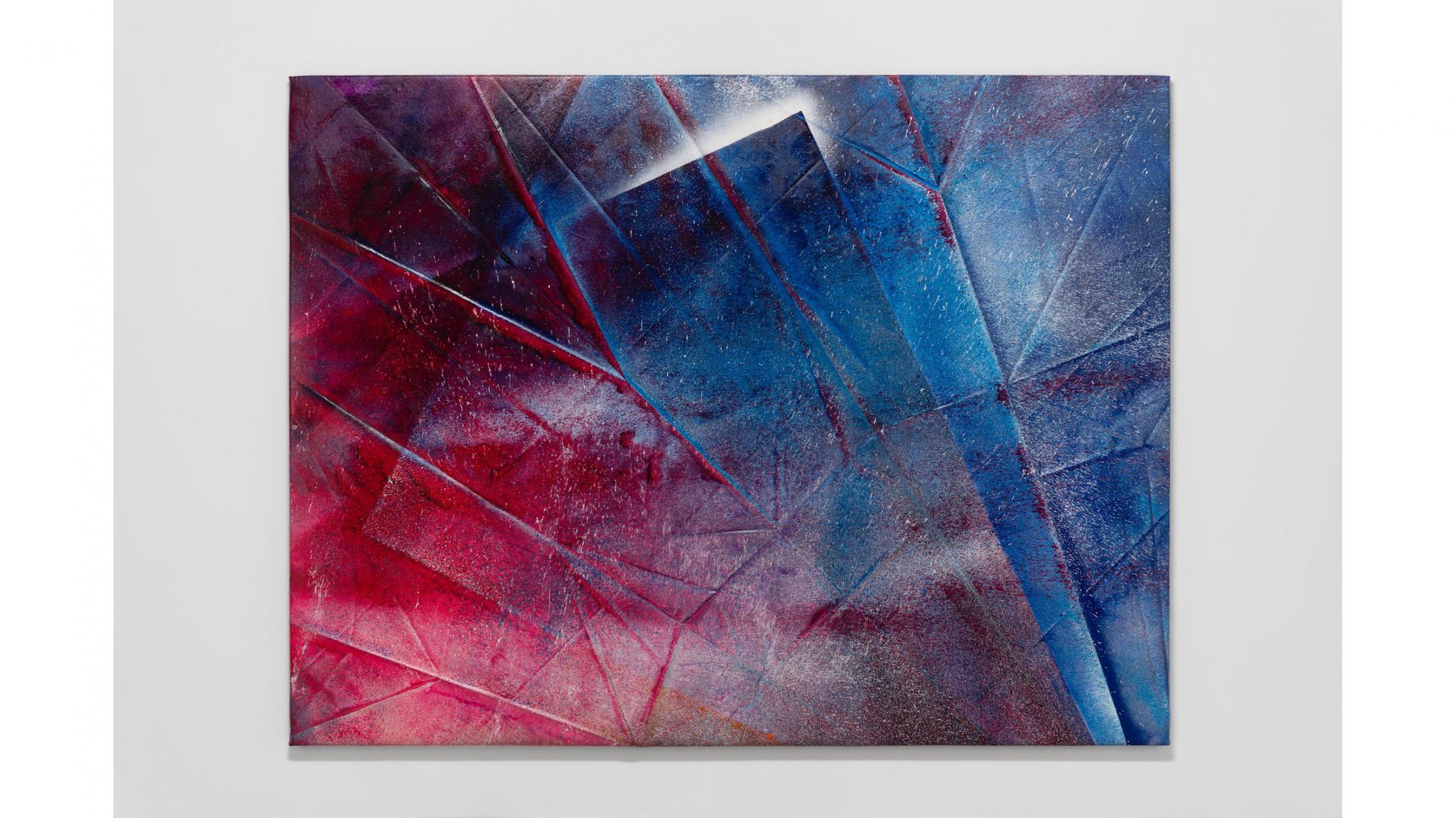 Yusuke Komuta, Unfolded#18, 2021, 211 x 276 cm, acrylic on cotton, wooden frame