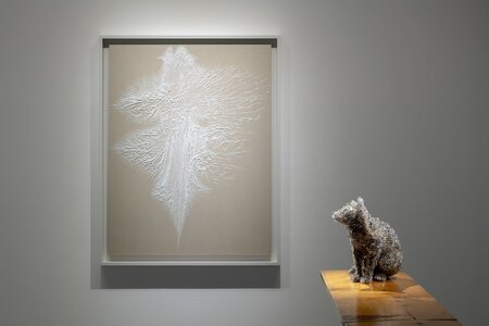 名和 晃平「Sentient」2025年、 SCAI THE BATHHOUSE、撮影: 表恒匡